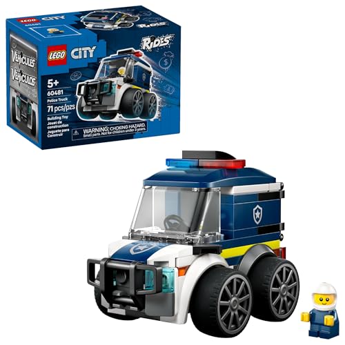 LEGO City Rides - Police Truck Building Toy for Kids - Pretend Play Set for Boys & Girls, Ages 5+ - with Police Officer Junior Minifigure - Gift Idea