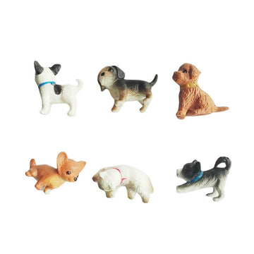 Lynkaye Mini Dog Figures,Resin Dollhouse Animal Figure for Dashboard Decorations,Office Home Desk Decorations,Car Ornament Interior Decors Rearview