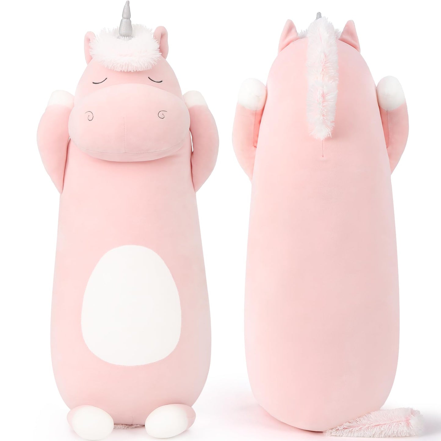 MorisMos Big Unicorn Body Pillow, 36.2'' Plush Unicorn Stuffed Animal, Super Soft Hugging Pillow for Girl Kid, Giant Stuffed Animal Plush Pillow
