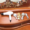 AirAds Dollhouse Accessories 1:12 Scale Dollhouse Bathroom Comb Mirror Hair Dryer Brush (Set 4)