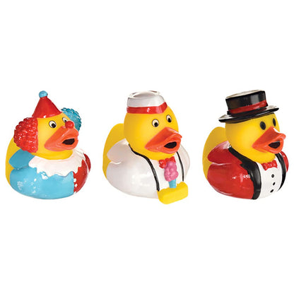 Colorful Carnival Rubber Ducks - 2.5"x2" (Pack of 6) - Vibrant Collectible & Floatable Ducks - Perfect for Kids & Themed Parties