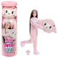 Barbie Cutie Reveal Doll & Accessories, Cuddly Series Lamb with 10 Surprises Including Color Change & Mini Pet