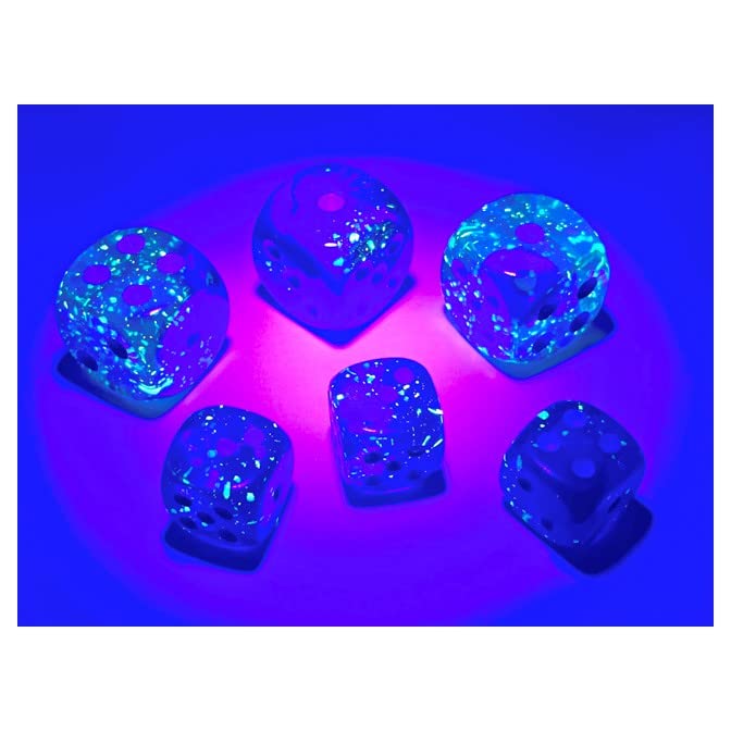 Chessex Dice Set - 12mm Gemini: Blue/Light Blue Luminary Dice Block - Dungeons and Dragons D&D DND TTRPG Dice - Includes 36 Dice - D6
