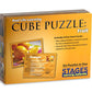 Stages Learning Real Picture Fruits Wooden Cube Language Builder Preschool Puzzle (12 Piece), Orange