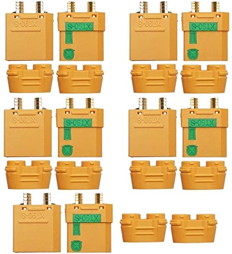 Xiangtat Amass 5 Pair XT90S XT90-S XT90 Connector Anti-Spark Male Female Connector for Battery, ESC and Charger Lead