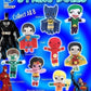 A G I Superhero String Dolls Charms - Set of 10 Danglers