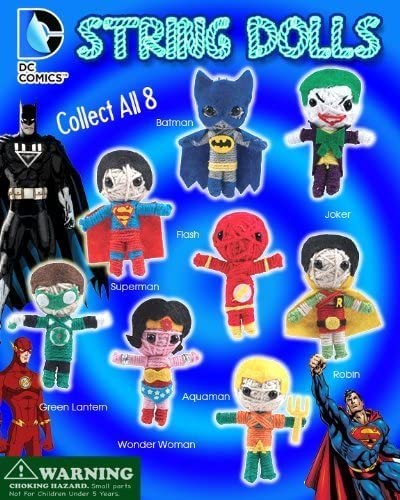 A G I Superhero String Dolls Charms - Set of 10 Danglers
