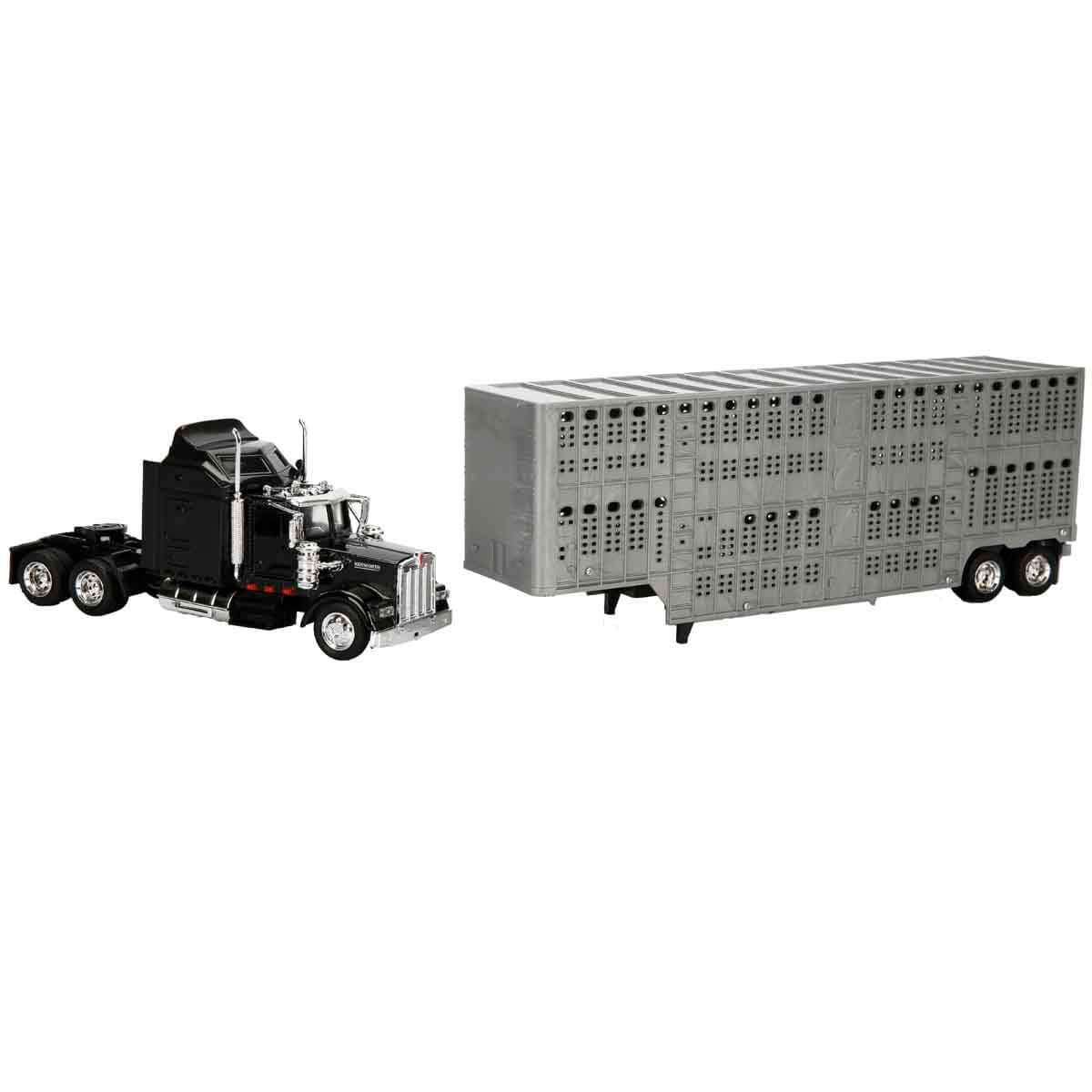 1/43 D/C Kenworth W900 Pot Belly Livestock Trailer