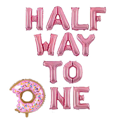 Halfway, Half Birthday Decorations,6 Month Old Decorations For Girl,Donut 1/2 Birthday?