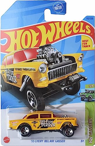 Hot Wheels '55 Chevy Bel Air Gasser, HW Gassers 1/5 [Yellow] 110/250