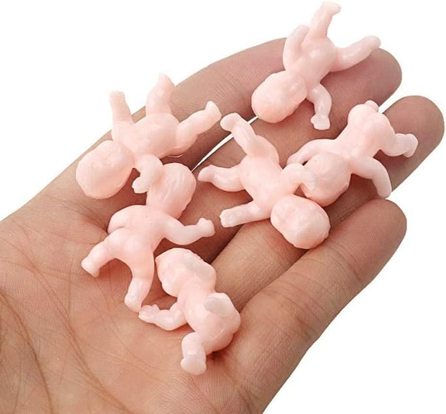 24Pcs King Cake Babies, 1.2 Inch Mini Babies for Baby Shower Game