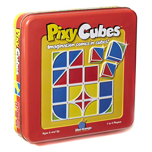 Blue Orange Pixy Cubes Matching Pattern Design Game Speed or Memory Rules Cubes in Tin Box Games, 1 to 4 Players, Ages 6+