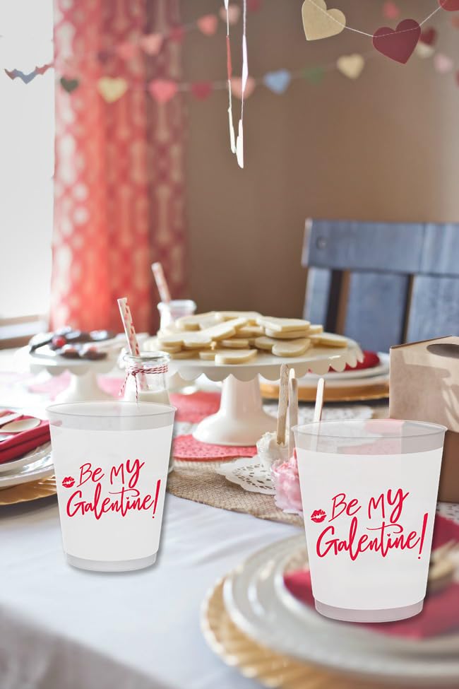 Aisosiks Be My Galentine Cups, Happy Galentines Day Cups, Happy Galentine’s Day Party Decorations, Girls Ladies Galentines Day Decorations, Valentines