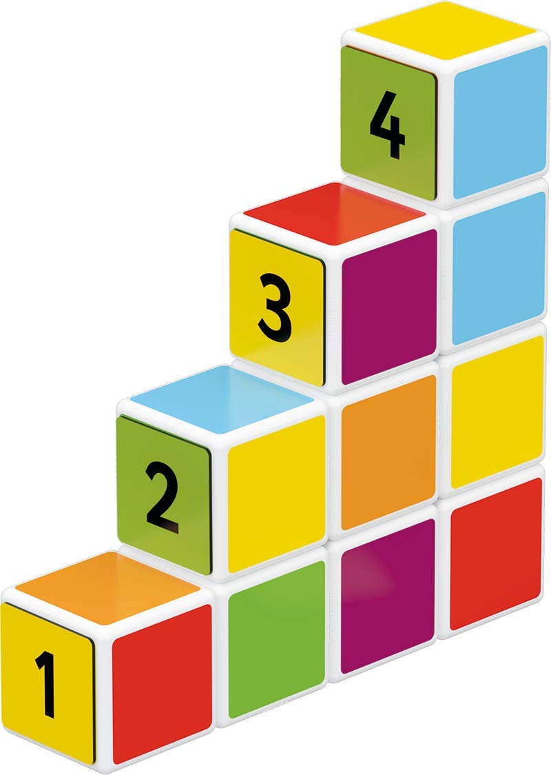 Geomag Magicube Maths Building - 10 Cubes + 45 Clips - Magnetic Building Set with Magnetic Cubes