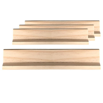 Bene Casa - Wooden Domino Trays - Set of 4 - Each Tray Can Hold Up to 10 Dominoes - Made for Double-six and Double-nine Dominoes