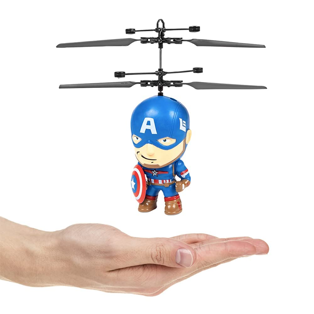 Marvel Captain America 3.5-Inch Big Head UFO Helicopter, Hand-Controlled