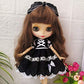 leoglint Blythe Doll Clothes, Dress Clothing for Blythe Doll 30 cm 1/6 Bjd Dolls Azone ICY Licca Doll (Black)