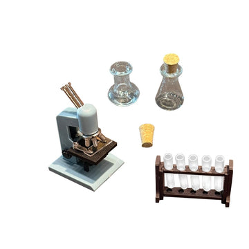 1/12 Miniature Dollhouse Accessories Kit, Laboratory Microscope