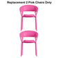 Replacement Parts for Barbie Doll Dreamhouse Doll House Playset HMX10 - Replacement Set of 2 Two Pink Chairs