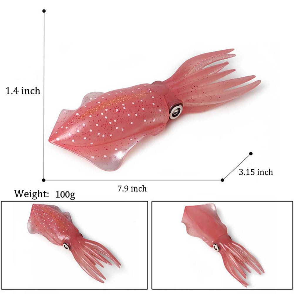 BLAPNK Realistic Ocean Reef Squid Model Toys, Simulated Sea Life Animals Figurine Collection Playset Sea Creature Science Educational Props