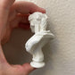 Miniature Classical Bust Sculpture, White Decorative Statue, 3 inch, Greek Style