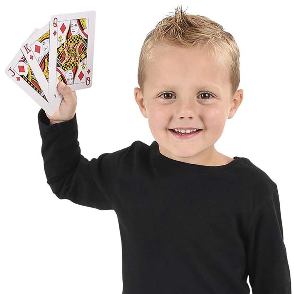 The Dreidel Company Children's Playing Cards Deck, Deck of Cards, Games, Family Fun, Party Favors (Large Playing Cards (3"x5" in), 2-Pack)