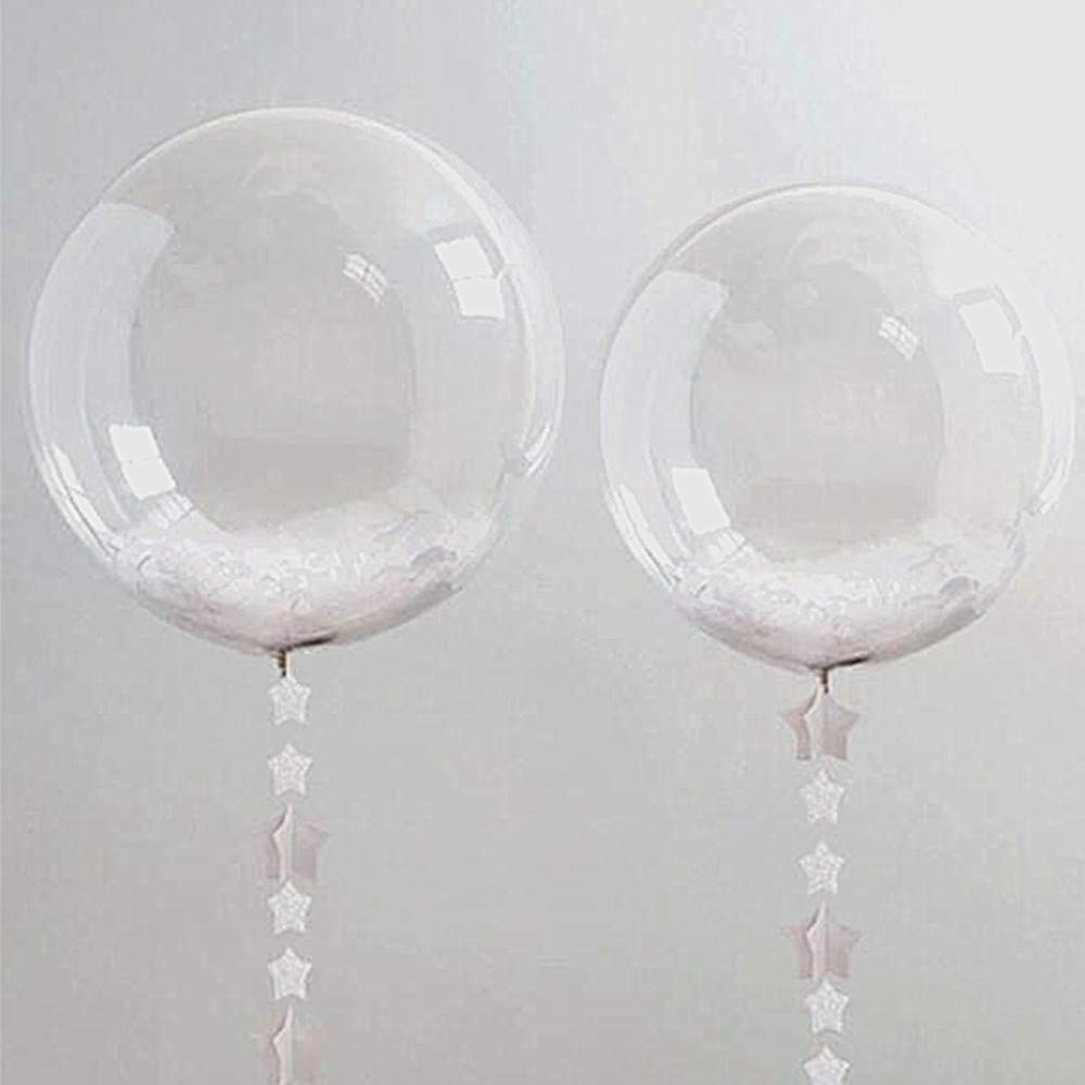 Bobo Balloons 50 Packs, 20 Inch Helium Style Transparent Bubble Clear Balloons for LED Light Up Decoration, Gifts for Christmas,Wedding,Birthday Party