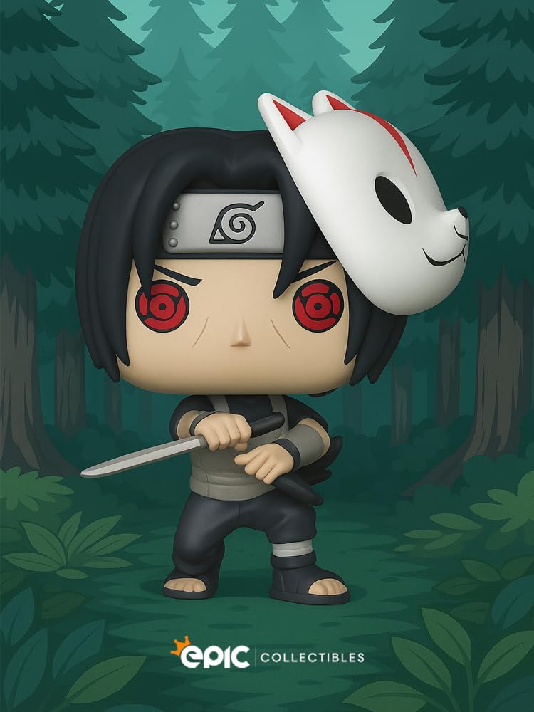 Funko Pop! Anime: Naruto Shippuden - Anbu Itachi Unmasked Limited Edition Exclusive Vinyl Figure Bundled with Box Protector