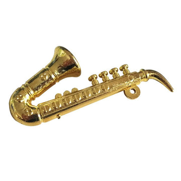 Toyvian Miniature Saxophone Model, 1:12 Scale Brass Gold Mini Musical Instrument for Dollhouse Decor Tiny Saxophone Prop for 6-Inch Action Figures