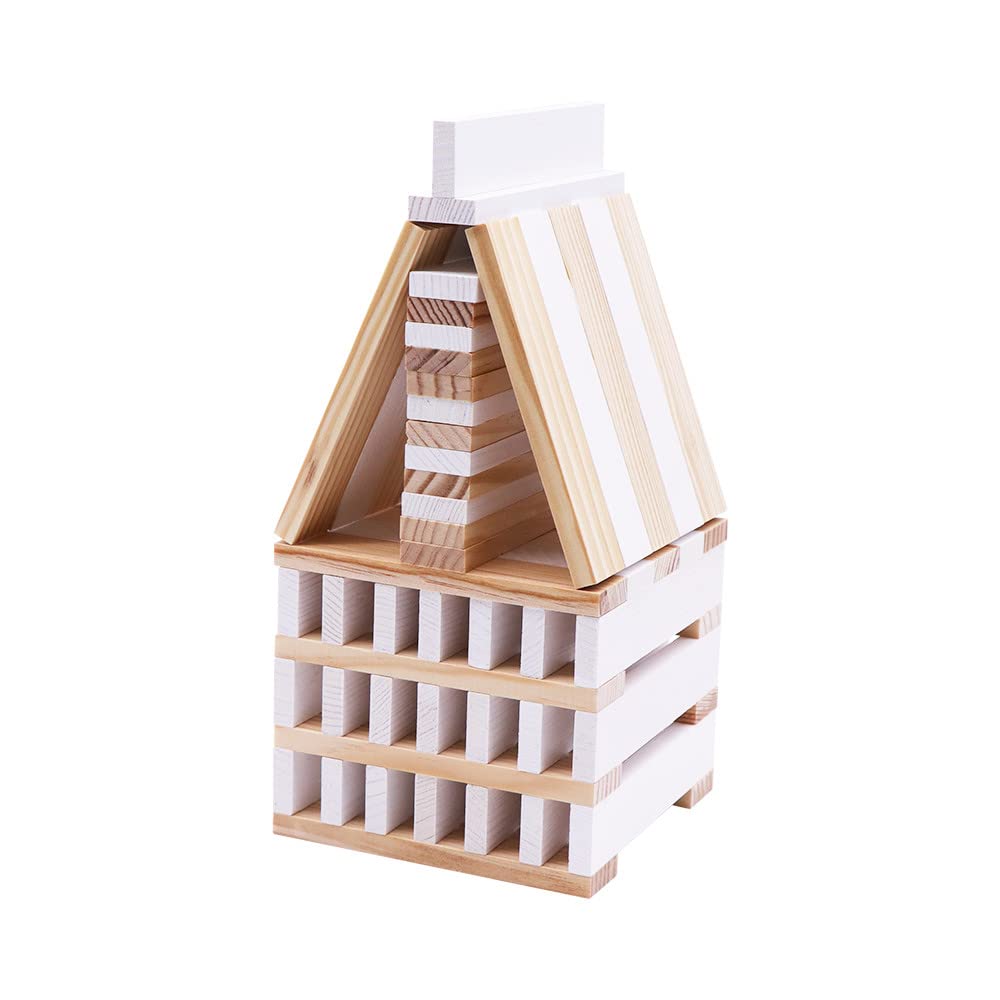 KAPLA 40 Squares White - Wooden Construction Set 40 White Colored Building Planks