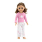Emily Rose 14 Inch Doll Bed Set with Matching Pajamas | Includes Wooden Bed, Bedding Set, and PJs | Doll Furniture & Accessories