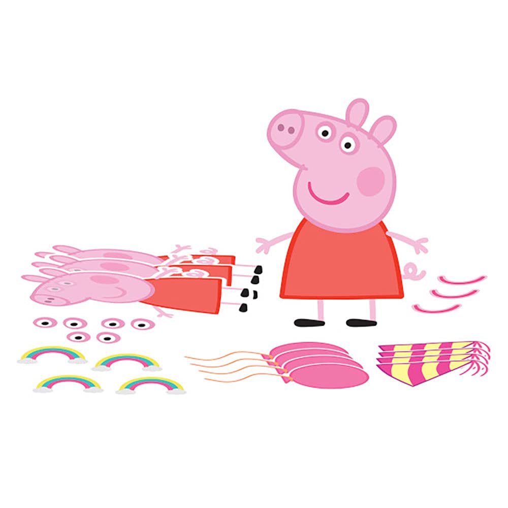 Peppa Pig Confetti Multicolor Party Craft Kit - 10"x8.5" (Pack of 4) - Ultimate Kids DIY Activity for Birthdays, Special Events & Classroom Fun
