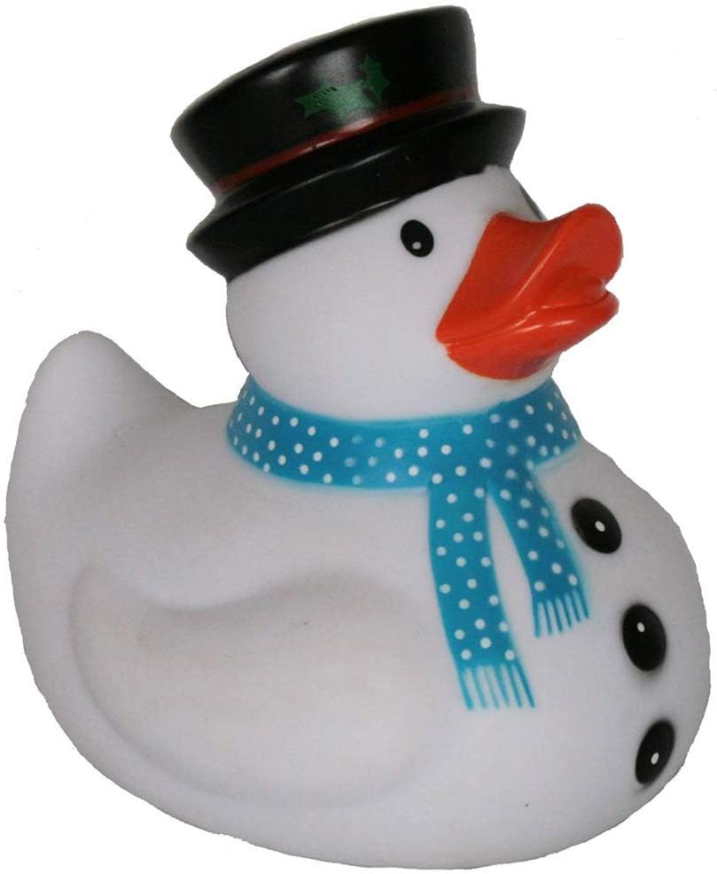 Waddlers Christmas Snowman Rubber Duck Handheld Size, Rubber Ducks Family, Designed and Made for Christmas Snowman Themed Toy Duck, Christmas Stocking