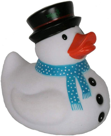 Waddlers Christmas Snowman Rubber Duck Handheld Size, Rubber Ducks Family, Designed and Made for Christmas Snowman Themed Toy Duck, Christmas Stocking