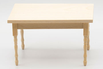 Dollhouse Miniature Rectangular Kitchen Table (Unfinished)