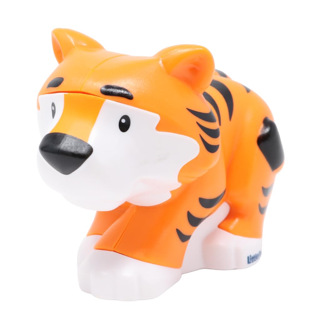 Fisher-Price Replacement Part Little People Noah's Ark Zoo Safari Jungle Animals Playset JLV11 - Replacement Dark Orange Tiger Figure