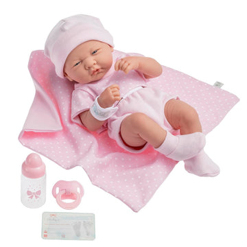 La Newborn Boutique 14" Realistic Baby Doll - 9-Piece Layette Gift Set, Soft Vinyl, Posable Limbs, Lifelike Detail - Anatomically Correct Real Girl!