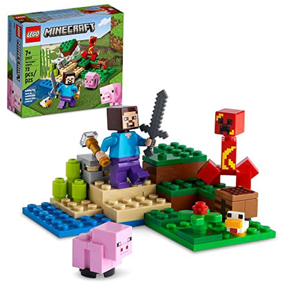 LEGO Minecraft The Creeper Ambush Building Toy 21177, Pretend Play Zombie Battle, Gift for Kids, Boys and Girls Age 7+ Years Old, Ore Mining