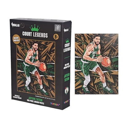 NBA Court Legends 300pc Jayson Tatum Jigsaw Puzzle for Kids & Adults, Premium Basketball Puzzle Game, Family Activity, Collector Gift for NBA Fans