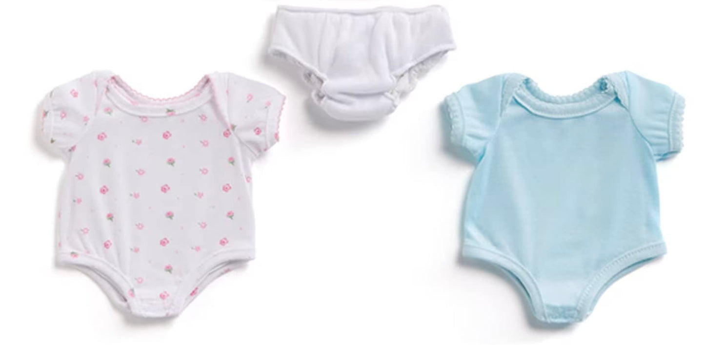 JC Toys, for Keeps! La Newborn by Berenguer Outfit Gift Set for 15-17" Dolls - 6 Pcs for Children 2+, Pink, Blue