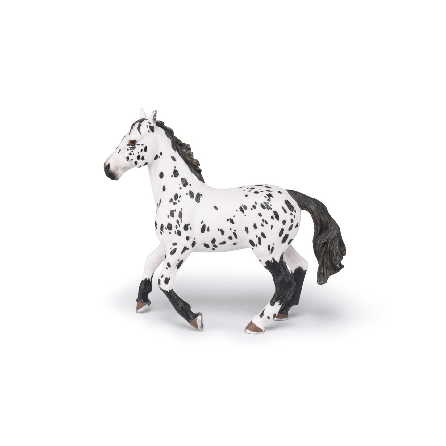 Papo - Realistic Black Appaloosa Horse Figure Toy for Kids - Ages 3+ - Horses and Ponies Collection - Educational Play Horse Riding - Gift Idea Toy