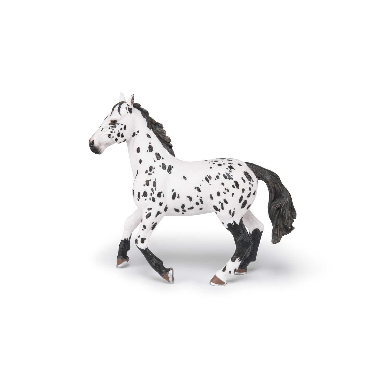 Papo - Realistic Black Appaloosa Horse Figure Toy for Kids - Ages 3+ - Horses and Ponies Collection - Educational Play Horse Riding - Gift Idea Toy
