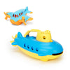Green Toys Mini Seaplane & Bubbling Submarine Bath Toy Bundle