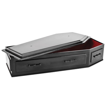 Black Coffin with Removable Lid for Wrestling Action Figures