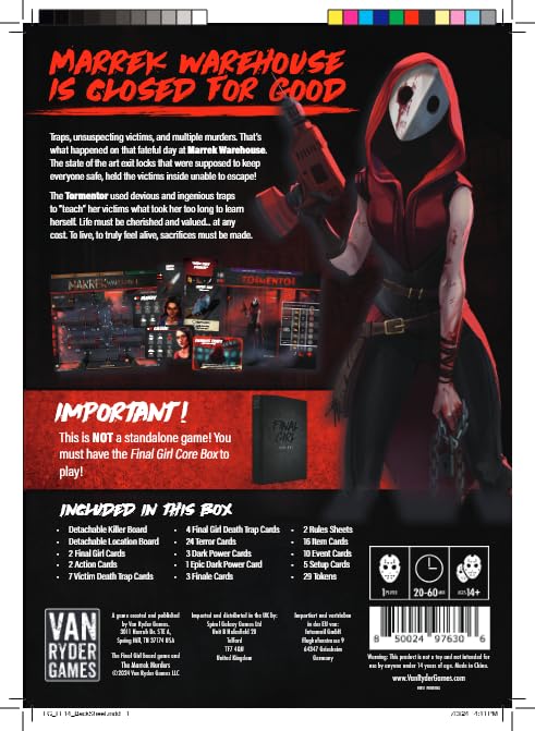 Van Ryder Games - Horror Board Game - Final Girl - The Marrek Murders - Feature Film Box - Core Box Required - 1 Player - 20-60 Minutes Gameplay