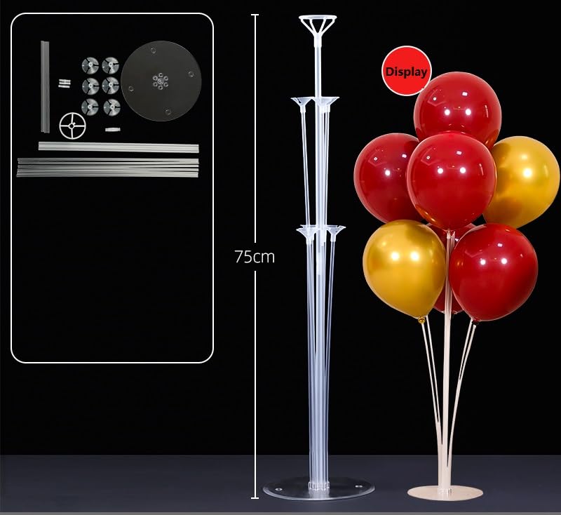 SZCQ 5 Sets Balloon Stand Holder Kit for Table Sticks With Suction Cups Balloon Centerpiece Stand Kits Tabletop Reusable Clear Balloon Stand