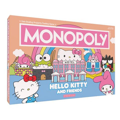Monopoly: Hello Kitty and Friends Premium | Officially-Licensed Hello Kitty Merchandise | Collectible Upgraded Rose Gold Finish on Tokens, Board and