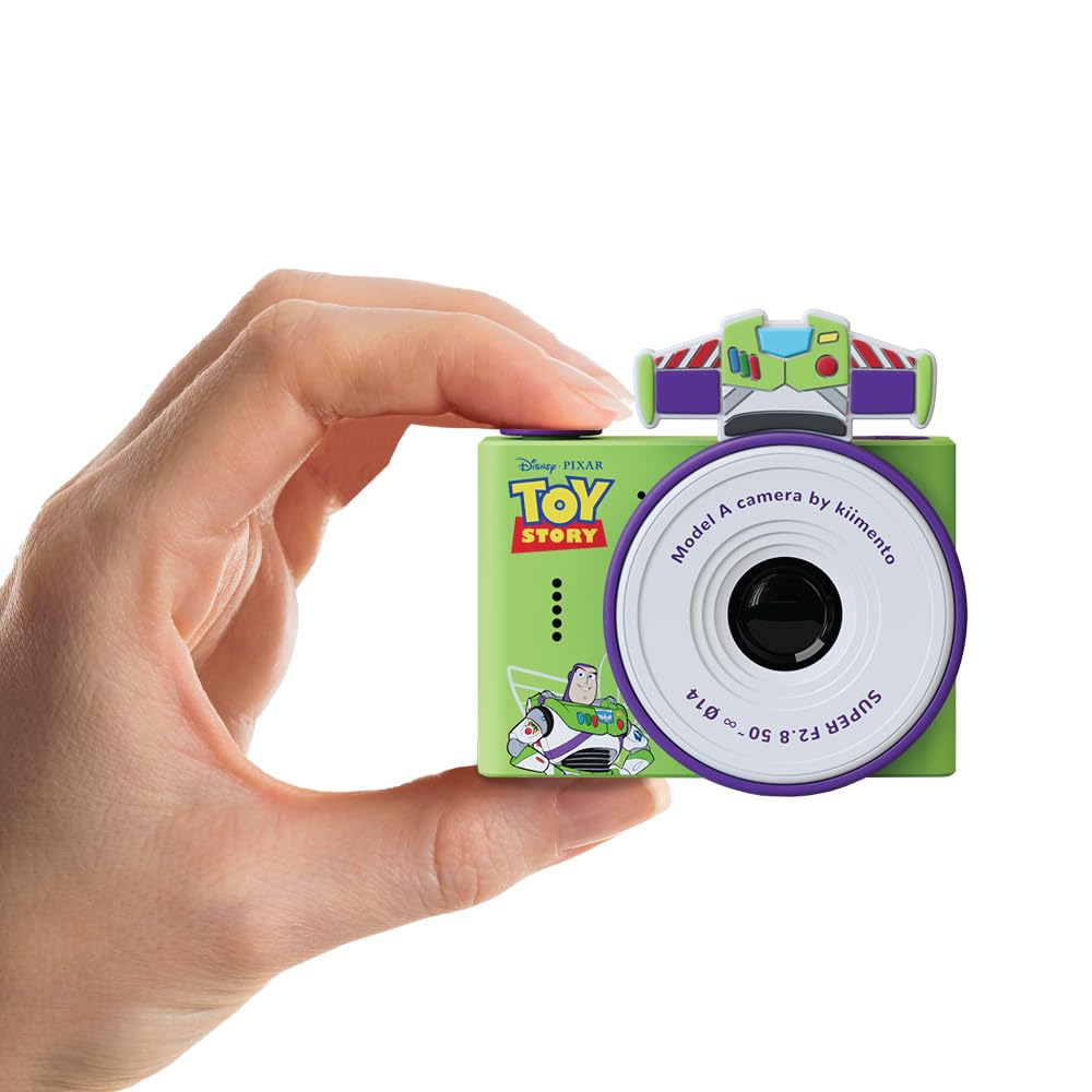 kiimento Ultra-Compact Kids Digital Camera for Ages 3-5 with Selfie Lens, 16GB Memory Card - Model A (Buzz Lightyear)
