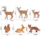 6 Pcs Simulated Forest Animal Models Figure Toy Playset, Woodland Creatures Figurines Miniature Toys Include Deer, Fox, Rabbit, Squirrel Treasures