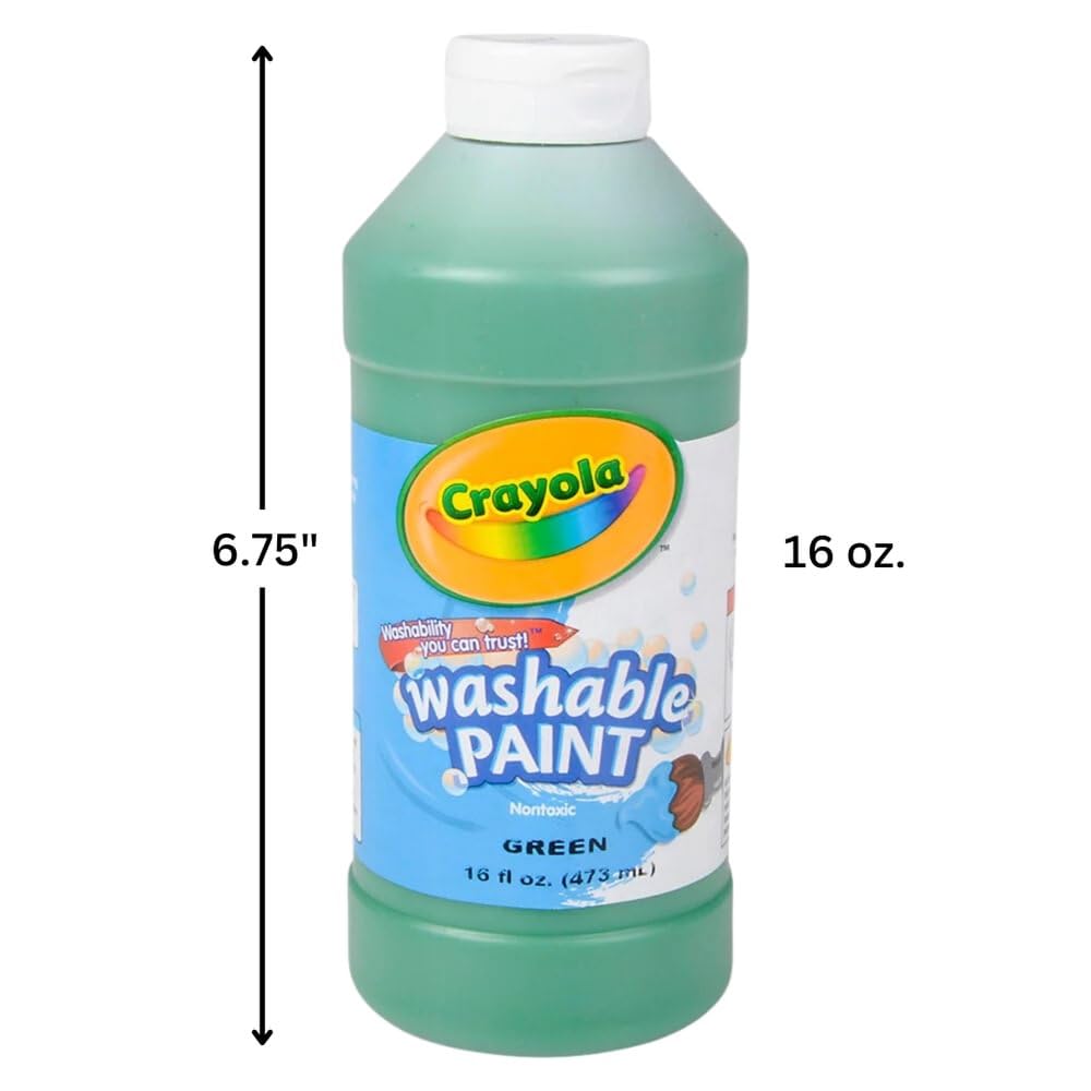 Crayola Washable Paint, Green, 16oz